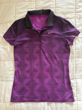 Nike Women’s Dri Fit Striped Golf Polo. Size small.